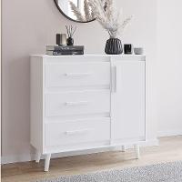 Cômoda Sapateira Mila 1 Porta 3 Gavetas Branco Moblis - 6