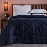 Edredom 1 Peça Queen Percal 200 Fios Unique 100% Poliéster - Azul Marinho - 2