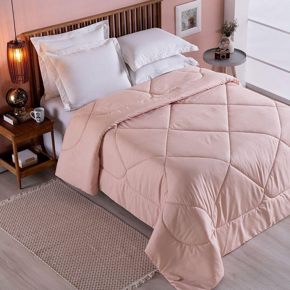 Edredom 1 Peça Queen Percal 200 Fios Unique 100% Poliéster - Rosê - 3