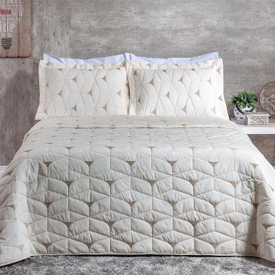 Cobre Leito 3 Peças Casal Percal 180 Fios Berlim 60% Algodão 40% Poliéster - Palha