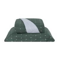 Cobre Leito 2 Peças Solteiro Percal 200 Fios Decor 100% Poliéster - Verde - 1