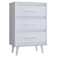 Cômoda Mila 3 Gavetas Branco Moblis - 1