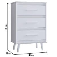 Cômoda Mila 3 Gavetas Branco Moblis - 2
