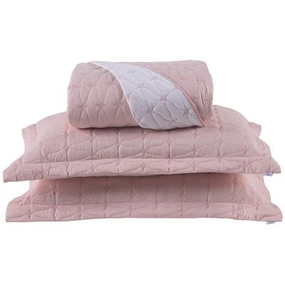 Cobre Leito 3 Peças Queen Percal 200 Fios Cristal 100% Poliéster - Rose