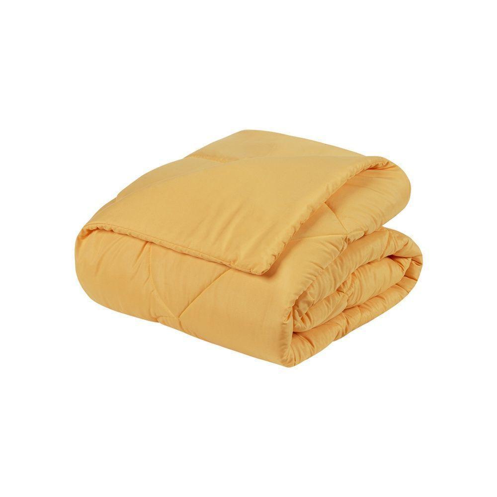 Edredom 1 Peça Queen Percal 200 Fios Unique 100% Poliéster - Amarelo - 1