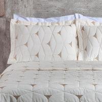 Cobre Leito 3 Peças Casal Percal 180 Fios Berlim 60% Algodão 40% Poliéster - Palha - 3