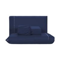 Jogo De Lençol 3 Peças Queen Percal 200 Fios De Poliéster Sleep 100% Poliéster - Azul Marinho - 1