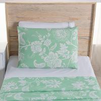 Jogo De Lençol 3 Peças Solteiro Percal 180 Fios Homme 60% Algodão 40% Poliéster - Jade Verde - 3