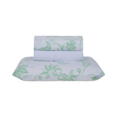 Jogo De Lençol 3 Peças Solteiro Percal 180 Fios Homme 60% Algodão 40% Poliéster - Jazzy Verde