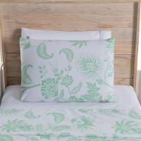 Jogo De Lençol 3 Peças Solteiro Percal 180 Fios Homme 60% Algodão 40% Poliéster - Jazzy Verde - 7