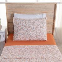 Jogo De Lençol 3 Peças Solteiro Percal 180 Fios Homme 60% Algodão 40% Poliéster - Lilith Laranja - 5