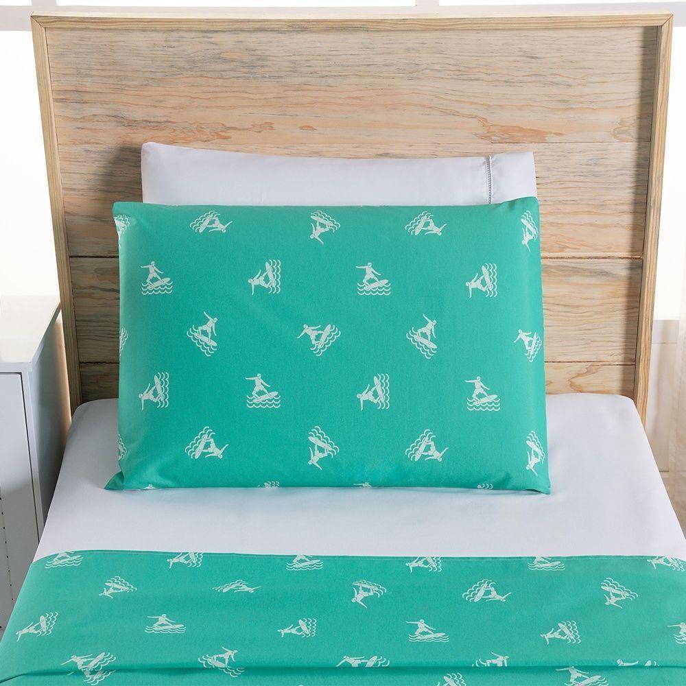 Jogo De Lençol 3 Peças Solteiro Percal 180 Fios Homme 60% Algodão 40% Poliéster - Liberty Azul Ocean - 6