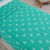 Jogo De Lençol 3 Peças Solteiro Percal 180 Fios Homme 60% Algodão 40% Poliéster - Liberty Azul Ocean - 5