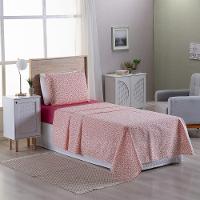 Jogo De Lençol 3 Peças Solteiro Percal 180 Fios Homme 60% Algodão 40% Poliéster - Gummy Pink - 2