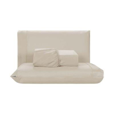 Jogo De Lençol 3 Peças Queen Percal 200 Fios De Poliéster Sleep 100% Poliéster - Bege