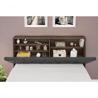 Cabeceira Box Queen 1,58 Isis Chocolate Com Capitonê Preto - Framar Móveis - 3