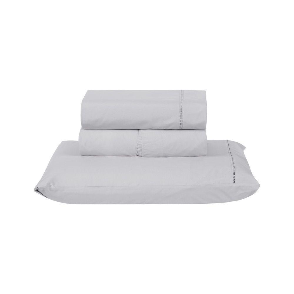 Jogo De Cama Premier Solteiro 03 Peças Hipercal 500 Fios 100% Poliéster - Cinza - 1