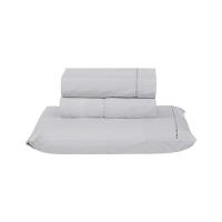Jogo De Cama Premier Solteiro 03 Peças Hipercal 500 Fios 100% Poliéster - Cinza - 1