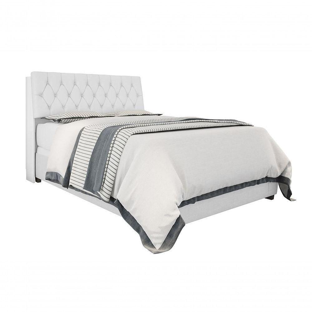 Cabeceira Box Queen 1,58 Isis Branco Com Capitonê Branco - Framar Móveis - 2