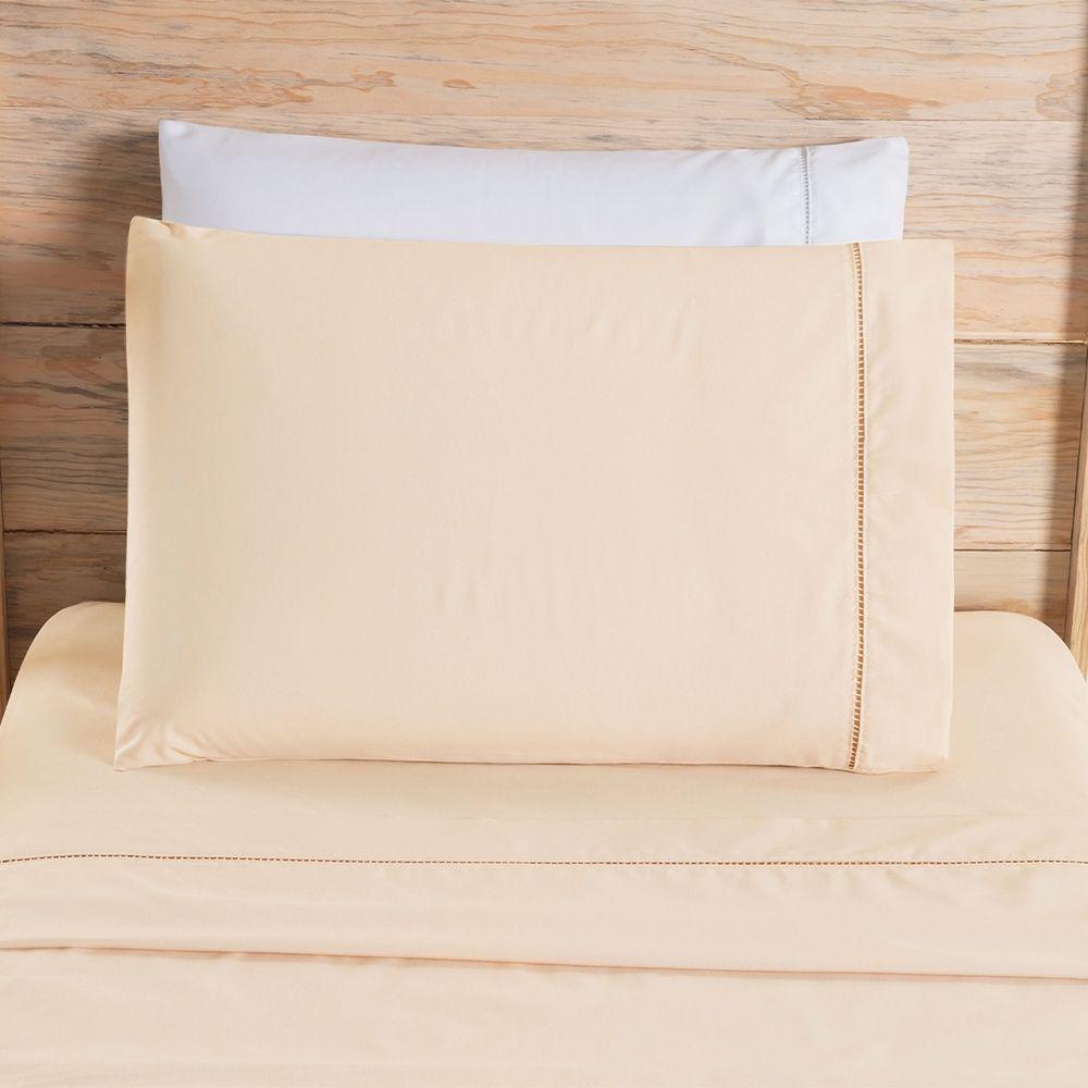 Jogo De Cama Premier Solteiro 02 Peças Hipercal 500 Fios 100% Poliéster - Bege - 3