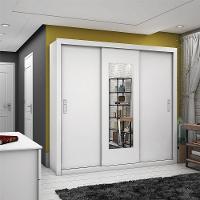 Guarda-roupa Ilhéus 3pts Espelho 4gvts 6prat Carioca Móveis Branco - 8