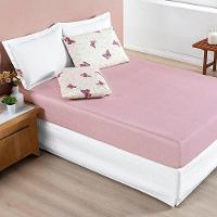 Jogo Cama Lençol Casa Scarpa Celi King Micropercal Estampado 200 Fios 3 Peças Borboletas Rosê - 1