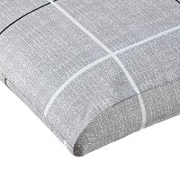 Jogo Cama Lençol Casa Scarpa Celi Queen Micropercal Estampado 200 Fios 3 Peças Xadrez Grid Cinza - 2