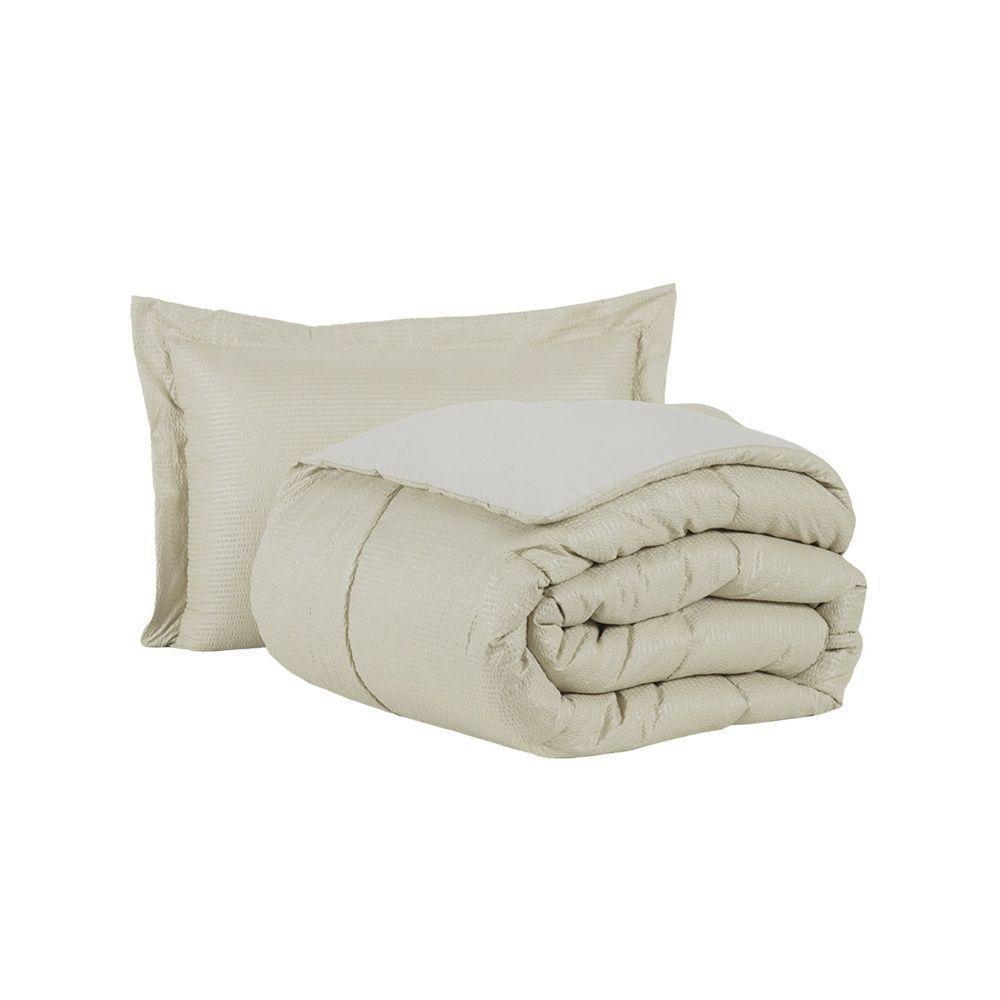 Kit Cobre Leito Ravena To Decorando Solteiro 2 Peças Micropercal 200 Fios Toque Acetinado 100% Poliéster - Avela - 1