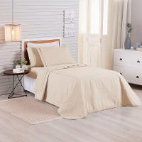 Kit Cobre Leito Premier Solteiro 2 Peças Hipercal 500 Fios 100% Poliéster - Bege - 2