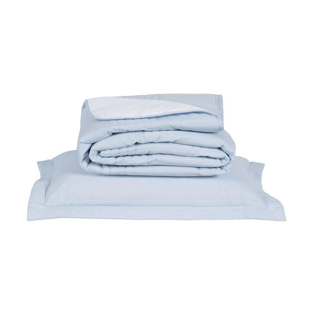 Kit Cobre Leito Premier Solteiro 2 Peças Hipercal 500 Fios 100% Poliéster - Azul - 1