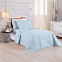 Kit Cobre Leito Premier Solteiro 2 Peças Hipercal 500 Fios 100% Poliéster - Azul - 2