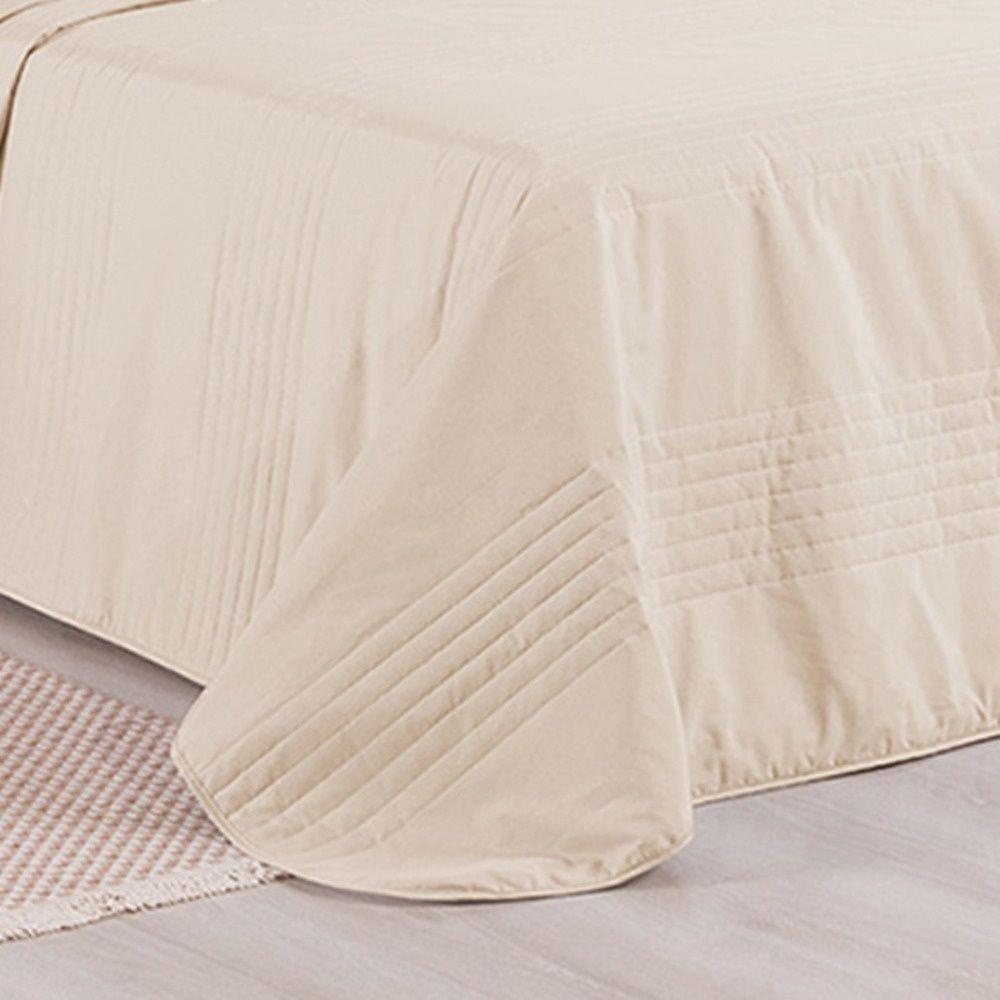 Kit Cobre Leito Premier Solteiro 2 Peças Hipercal 500 Fios 100% Poliéster - Bege - 3