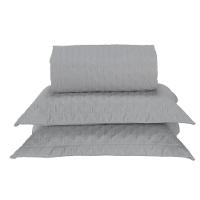 Kit Cobre Leito Milão Queen 3 Peças 100% Poliéster - Linho / Branco - 1