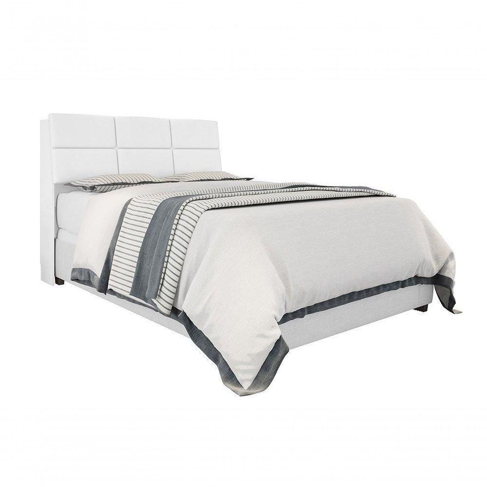 Cabeceira Box Queen 1,58 Isis Branco Com Painel Class Branco - Framar Móveis - 3
