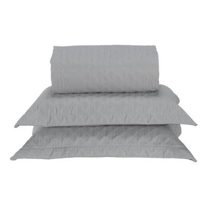 Kit Cobre Leito Milão Casal 3 Peças 100% Poliéster - Linho / Branco