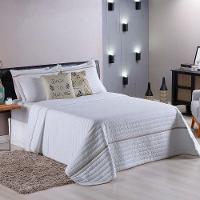 Kit Cobre Leito 5 Peças Queen Inove Percal 200 Fios 100% Poliéster - Nature Branco/cáqui - 5