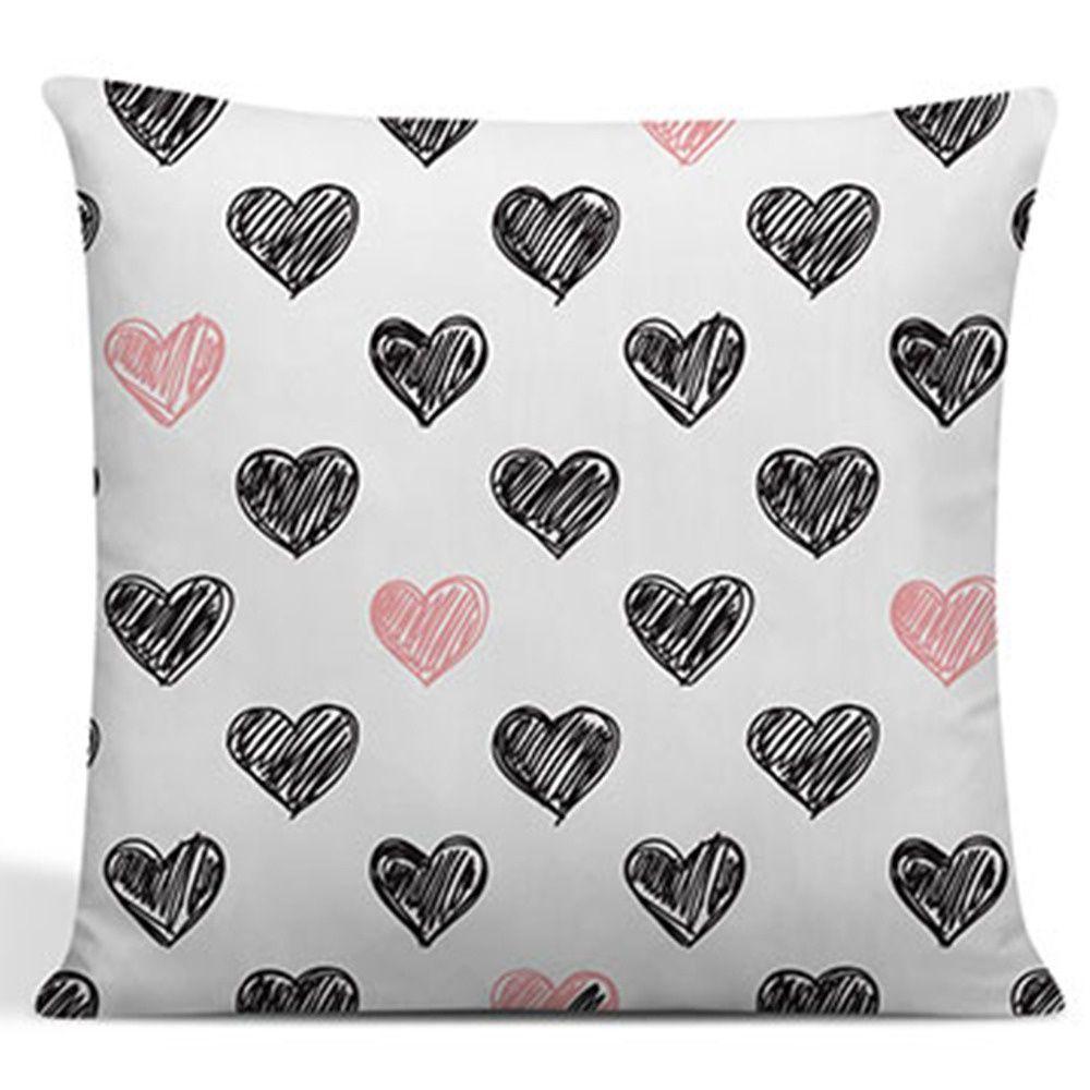 Kit 4 Capas Para Almofadas Decorativas Juma Oxford 100% Poliéster - Love Rosê - 4