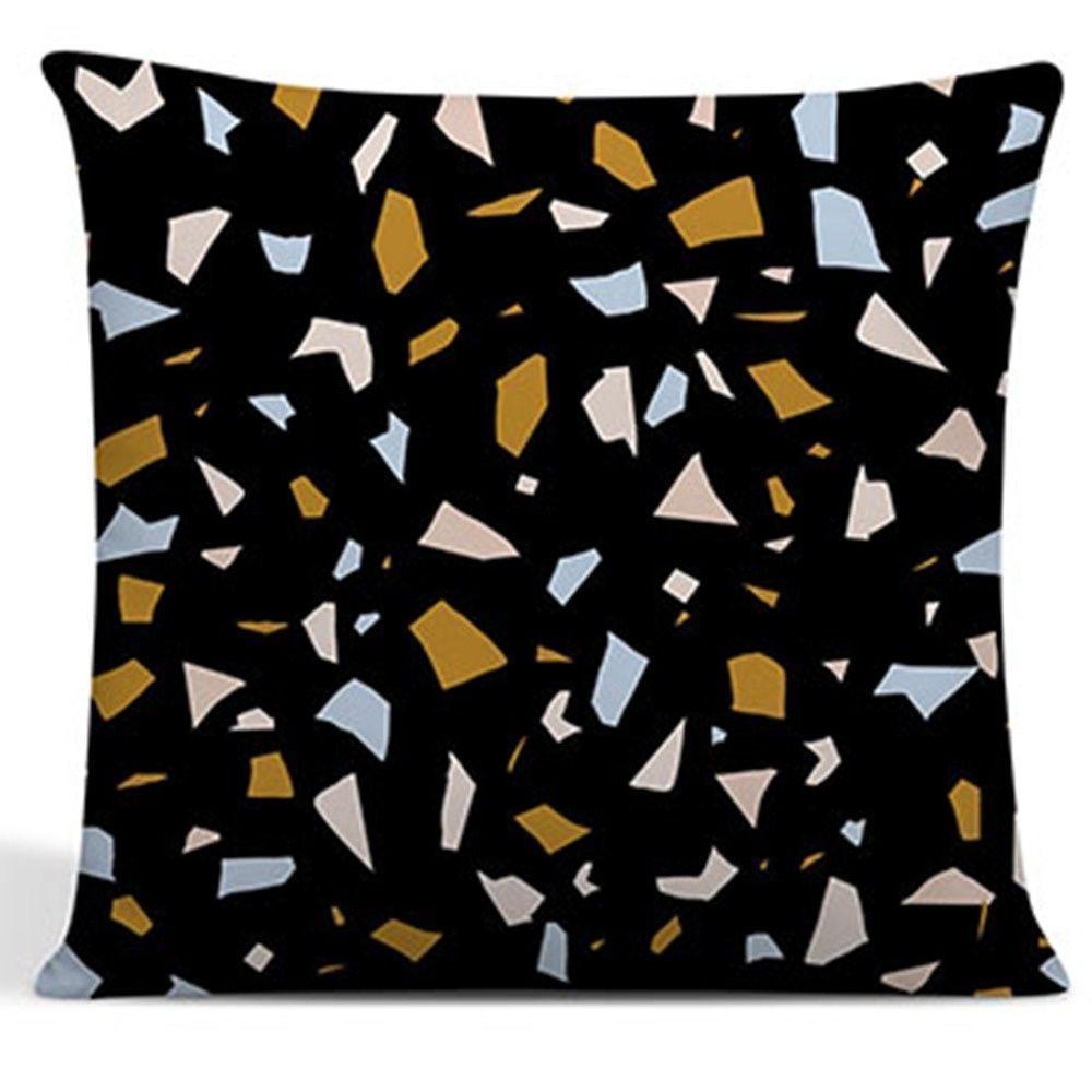 Kit 4 Capas Para Almofadas Decorativas Juma Oxford 100% Poliéster - Granilite Preto - 4