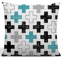 Kit 4 Capas Para Almofadas Decorativas Juma Oxford 100% Poliéster - Cross Tifany