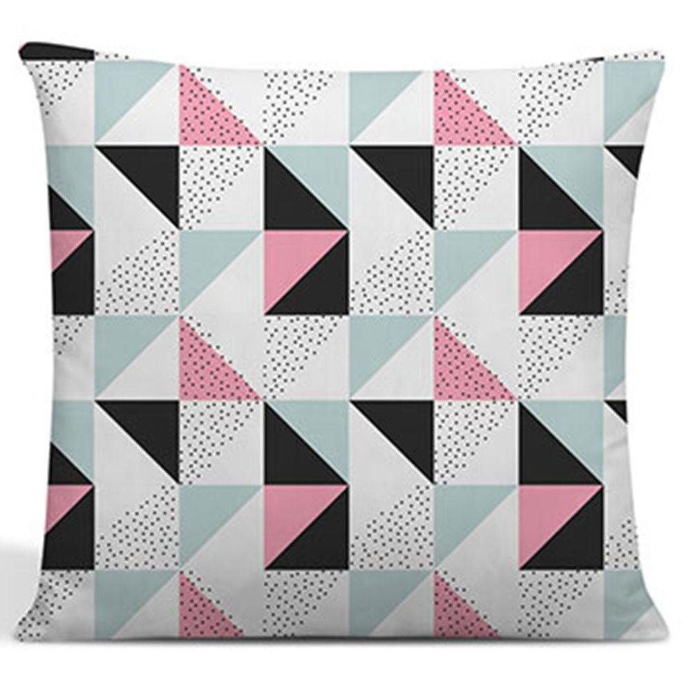 Kit 4 Capas Para Almofadas Decorativas Juma Oxford 100% Poliéster - Chevron Rosê - 3