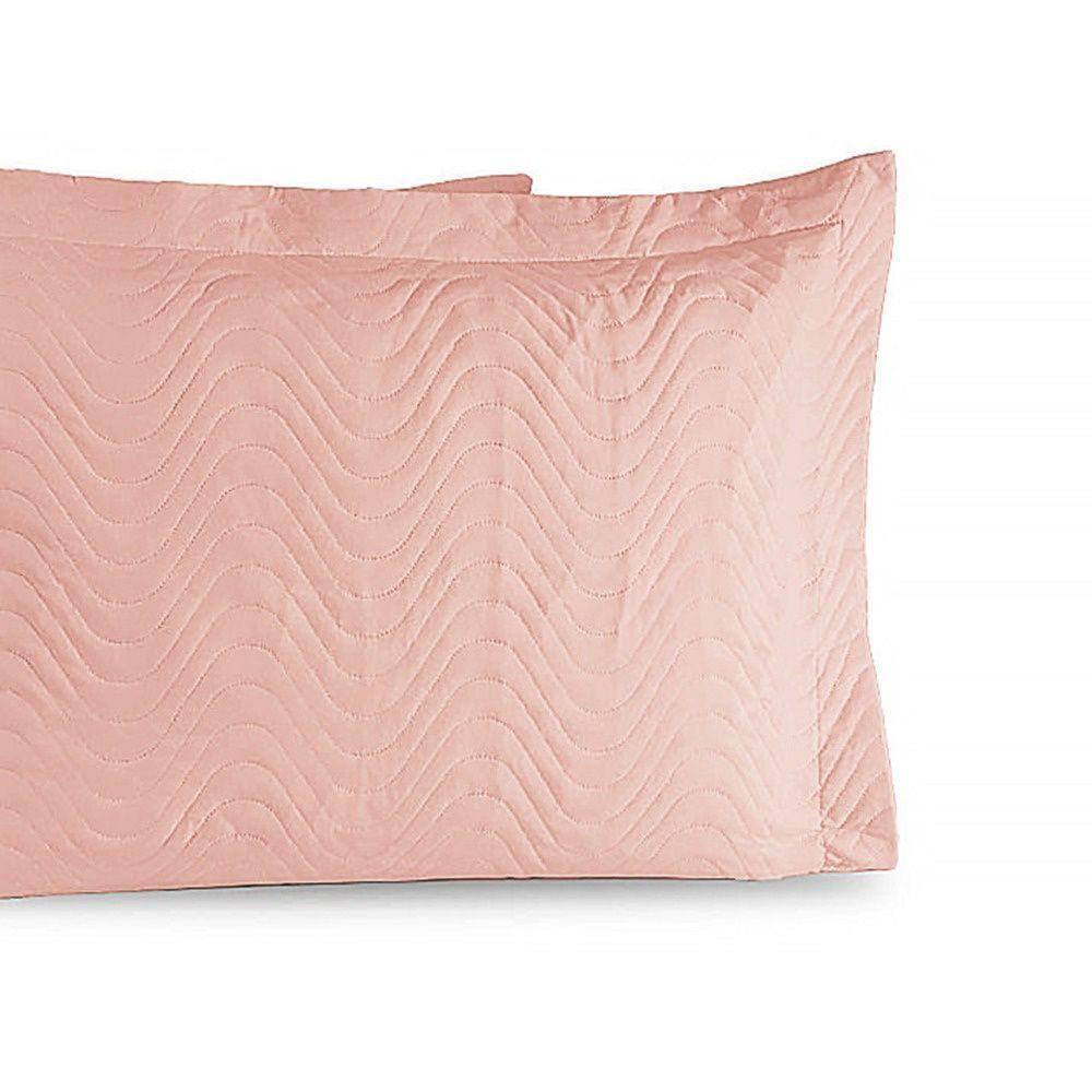 Kit 02 Portas Travesseiros Percal 200 Fios Algodão Gold 100% Algodão - Rosê - 3