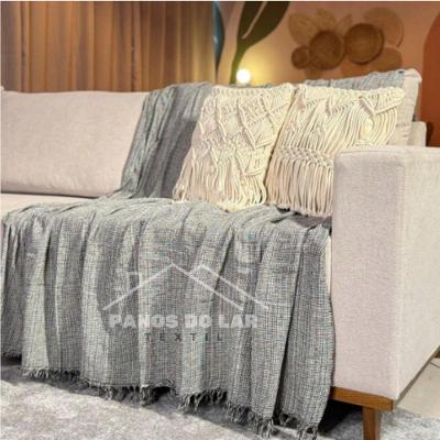 Kit 2 Manta Para Sofá Kink Gigante 2 E 3 Lugares 3,00x1,80 Capa Protetor De Sofa Grande De Luxo Cinza Mesclado