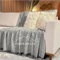 Kit 2 Manta Para Sofá Kink Gigante 2 E 3 Lugares 3,00x1,80 Capa Protetor De Sofa Grande De Luxo Cinza Mesclado - 1