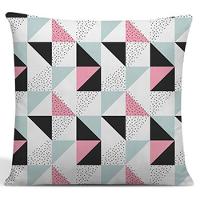 Kit 4 Capas Para Almofadas Decorativas Juma Oxford 100% Poliéster - Chevron Rosê - 3