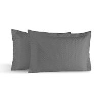 Kit 02 Portas Travesseiros Percal 200 Fios Algodão Gold 100% Algodão - Grafite - 1