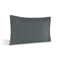 Kit 02 Portas Travesseiros Percal 180 Fios Silver 60% Algodão 40% Poliéster - Grafite - 2