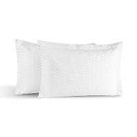 Kit 02 Portas Travesseiros Percal 180 Fios Silver 60% Algodão 40% Poliéster - Branco - 1