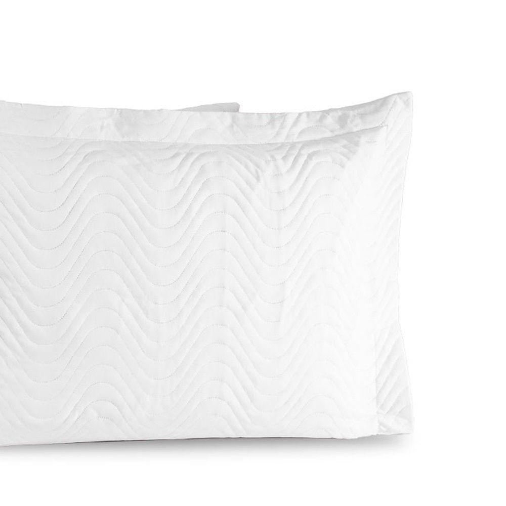 Kit 02 Portas Travesseiros Percal 200 Fios Algodão Gold 100% Algodão - Branco - 3