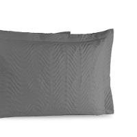 Kit 02 Portas Travesseiros Percal 200 Fios Algodão Gold 100% Algodão - Grafite - 3