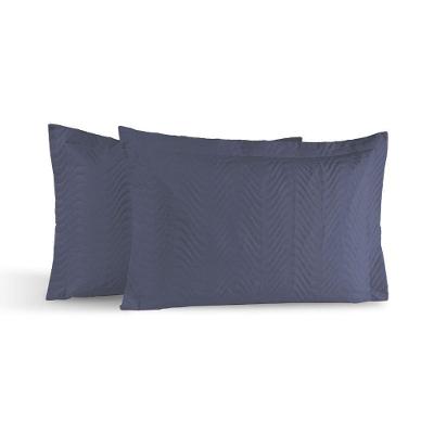 Kit 02 Portas Travesseiros Percal 180 Fios Silver 60% Algodão 40% Poliéster - Topázio